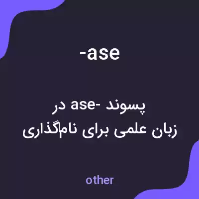 معنی -ase به فارسی معنی -ase به فارسی