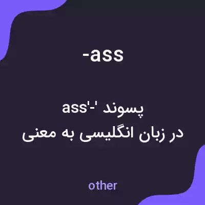 معنی -ass به فارسی معنی -ass به فارسی