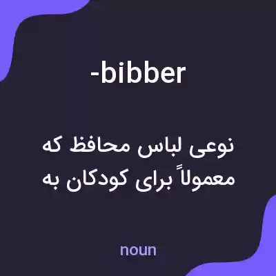 معنی -bibber به فارسی معنی -bibber به فارسی