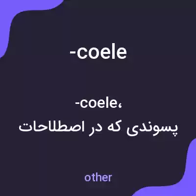 معنی -coele به فارسی معنی -coele به فارسی