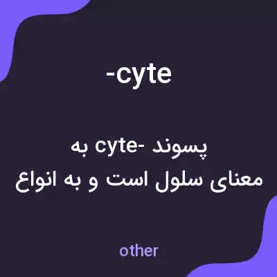 معنی -cyte به فارسی معنی -cyte به فارسی