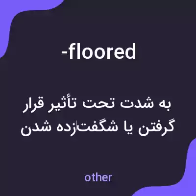 معنی -floored به فارسی معنی -floored به فارسی