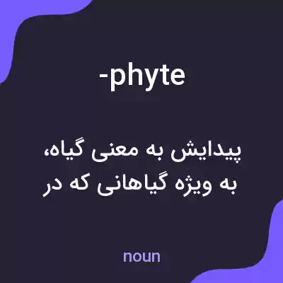 معنی -phyte به فارسی معنی -phyte به فارسی