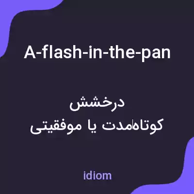 معنی a-flash-in-the-pan به فارسی