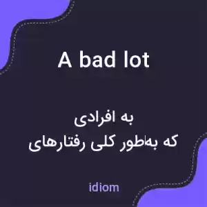 معنی a bad lot به فارسی