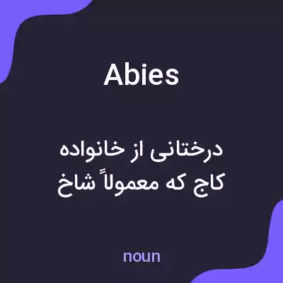 معنی abies به فارسی معنی abies به فارسی
