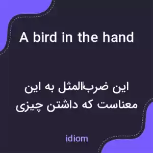 معنی a bird in the hand is worth two in the bush به فارسی معنی a bird in the hand is worth two in the bush به فارسی