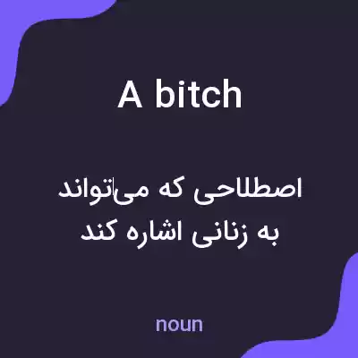 معنی a bitch به فارسی معنی a bitch به فارسی