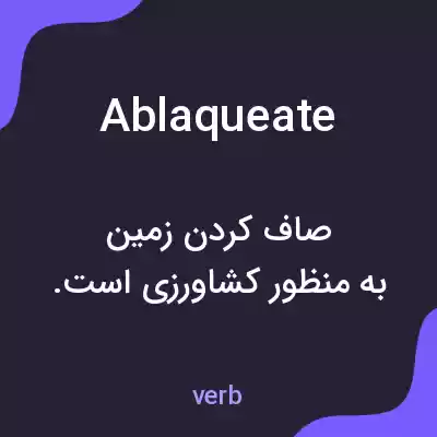 معنی ablaqueate به فارسی معنی ablaqueate به فارسی