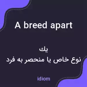 معنی a breed apart به فارسی معنی a breed apart به فارسی