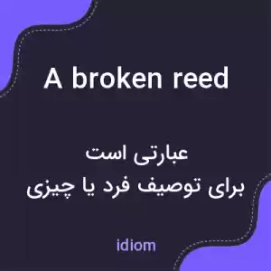 معنی a broken reed به فارسی معنی a broken reed به فارسی