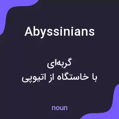 معنی abyssinians به فارسی