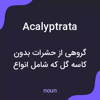 معنی acalyptrata به فارسی معنی acalyptrata به فارسی