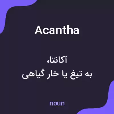 معنی acantha به فارسی معنی acantha به فارسی