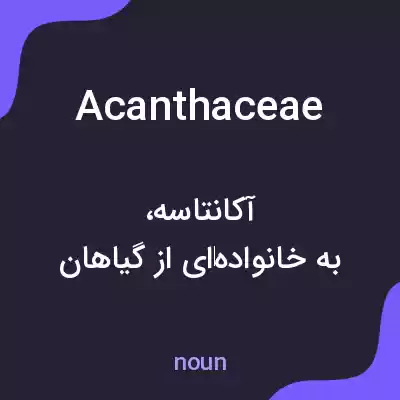 معنی acanthaceae به فارسی معنی acanthaceae به فارسی