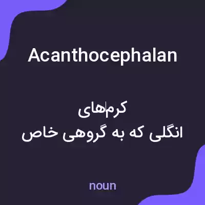 معنی acanthocephalan به فارسی