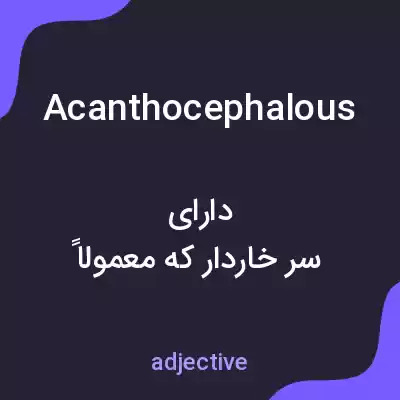 معنی acanthocephalous به فارسی معنی acanthocephalous به فارسی