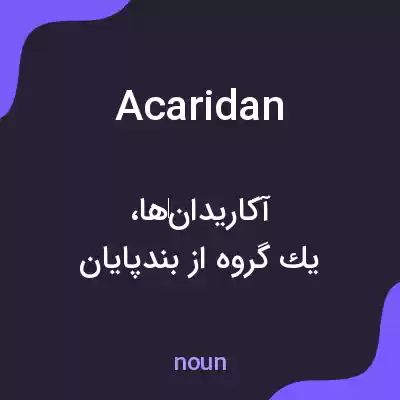 معنی acaridan به فارسی معنی acaridan به فارسی