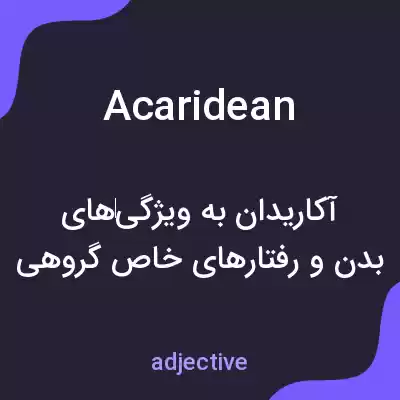 معنی acaridean به فارسی معنی acaridean به فارسی