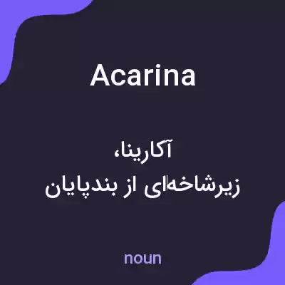 معنی acarina به فارسی معنی acarina به فارسی