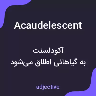 معنی acaudelescent به فارسی معنی acaudelescent به فارسی