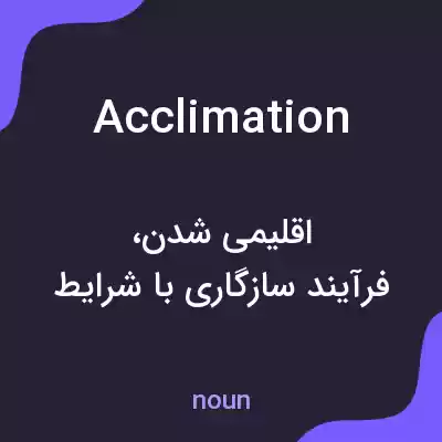 معنی acclimation به فارسی معنی acclimation به فارسی