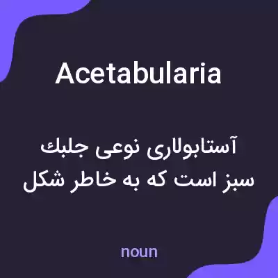 معنی acetabularia به فارسی معنی acetabularia به فارسی