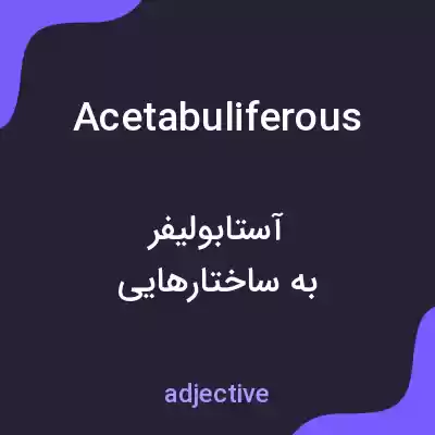 معنی acetabuliferous به فارسی معنی acetabuliferous به فارسی