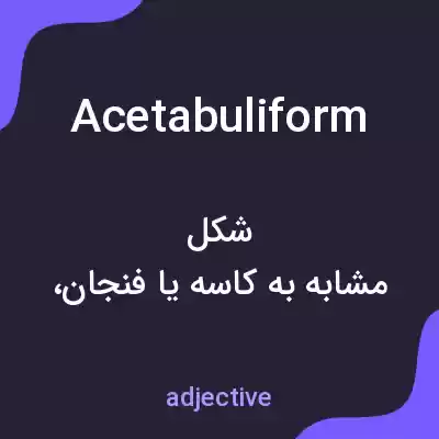 معنی acetabuliform به فارسی معنی acetabuliform به فارسی