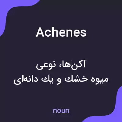 معنی achenes به فارسی معنی achenes به فارسی