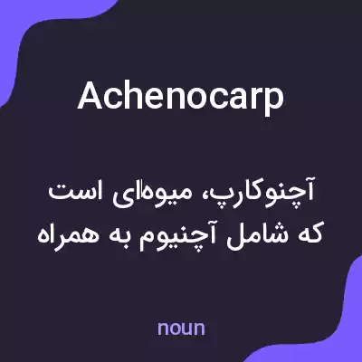 معنی achenocarp به فارسی معنی achenocarp به فارسی