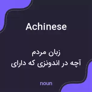 معنی achinese به فارسی