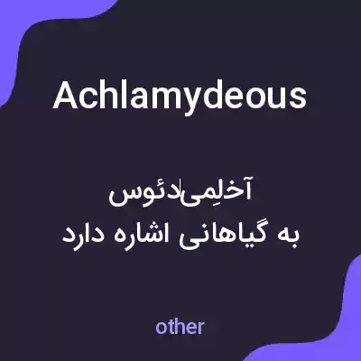 معنی achlamydeous به فارسی معنی achlamydeous به فارسی