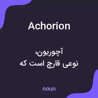 معنی achorion به فارسی معنی achorion به فارسی
