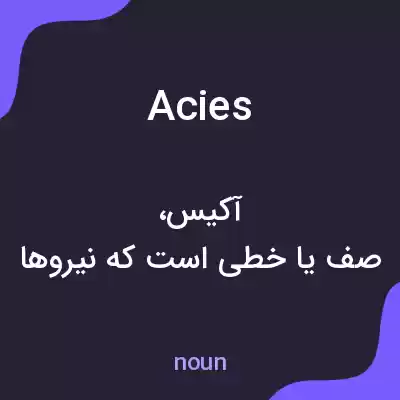 معنی acies به فارسی معنی acies به فارسی