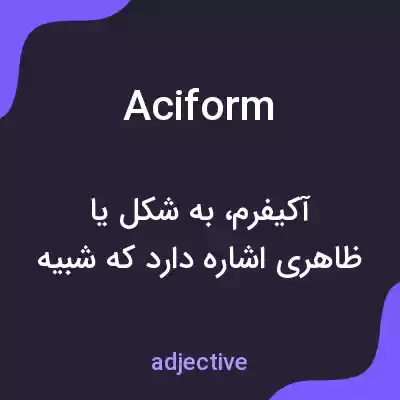 معنی aciform به فارسی معنی aciform به فارسی