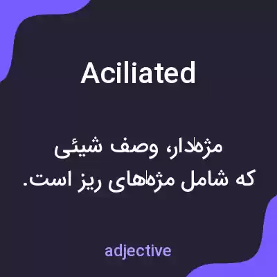 معنی aciliated به فارسی معنی aciliated به فارسی