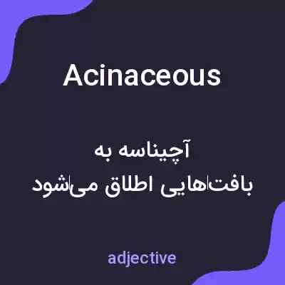 معنی acinaceous به فارسی معنی acinaceous به فارسی