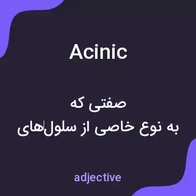 معنی acinic به فارسی معنی acinic به فارسی