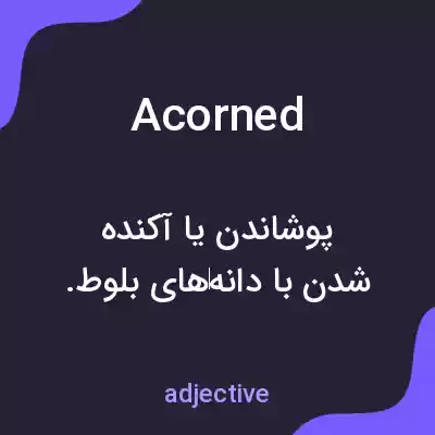 معنی acorned به فارسی معنی acorned به فارسی