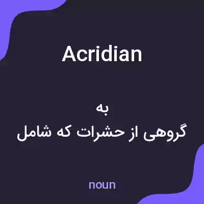 معنی acridian به فارسی معنی acridian به فارسی