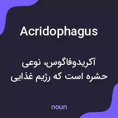 معنی acridophagus به فارسی معنی acridophagus به فارسی