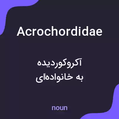 معنی acrochordidae به فارسی معنی acrochordidae به فارسی