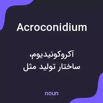معنی acroconidium به فارسی معنی acroconidium به فارسی