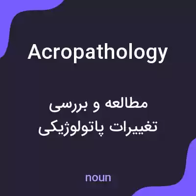 معنی acropathology به فارسی معنی acropathology به فارسی
