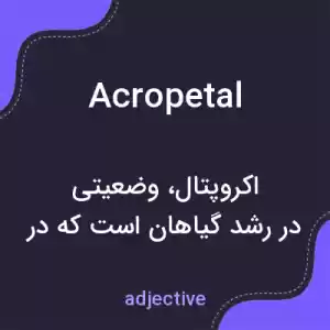معنی acropetal به فارسی معنی acropetal به فارسی