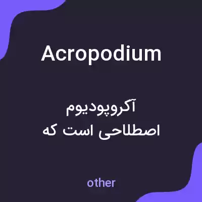 معنی acropodium به فارسی معنی acropodium به فارسی