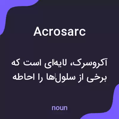 معنی acrosarc به فارسی معنی acrosarc به فارسی
