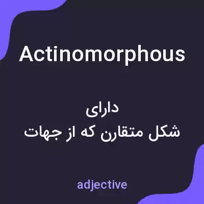 معنی actinomorphous به فارسی معنی actinomorphous به فارسی