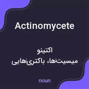 معنی actinomycete به فارسی معنی actinomycete به فارسی